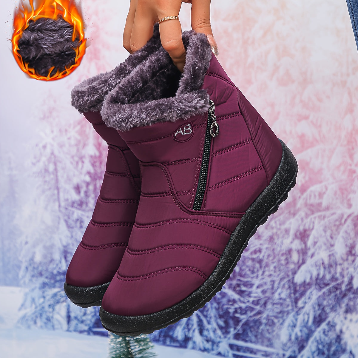 🔥Last Day Promotion 50% OFF - Women's Cozy Winter Waterproof Anti-Slip Orthopedic Boots