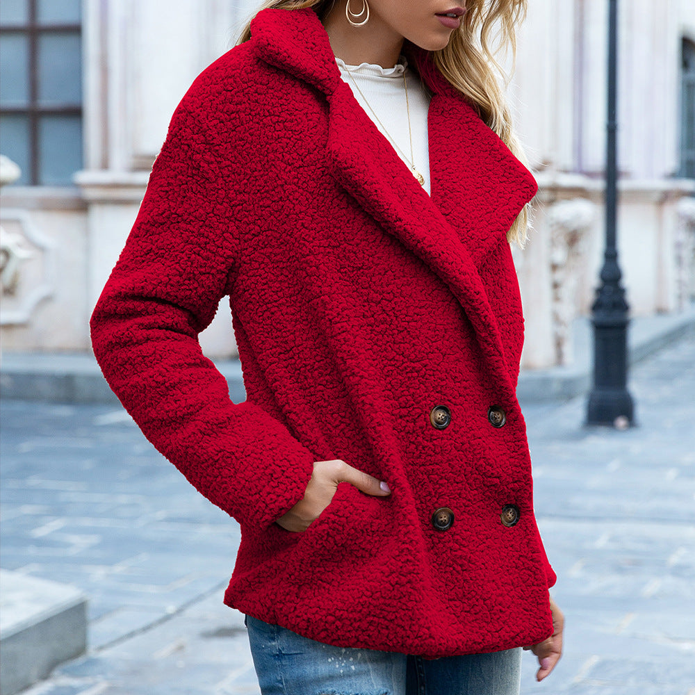 Women's Casual Plush Thickened Coat