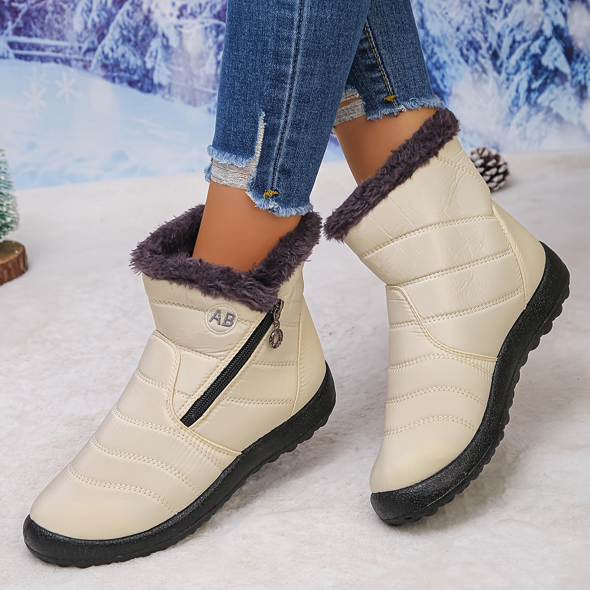🔥Last Day Promotion 50% OFF - Women's Cozy Winter Waterproof Anti-Slip Orthopedic Boots