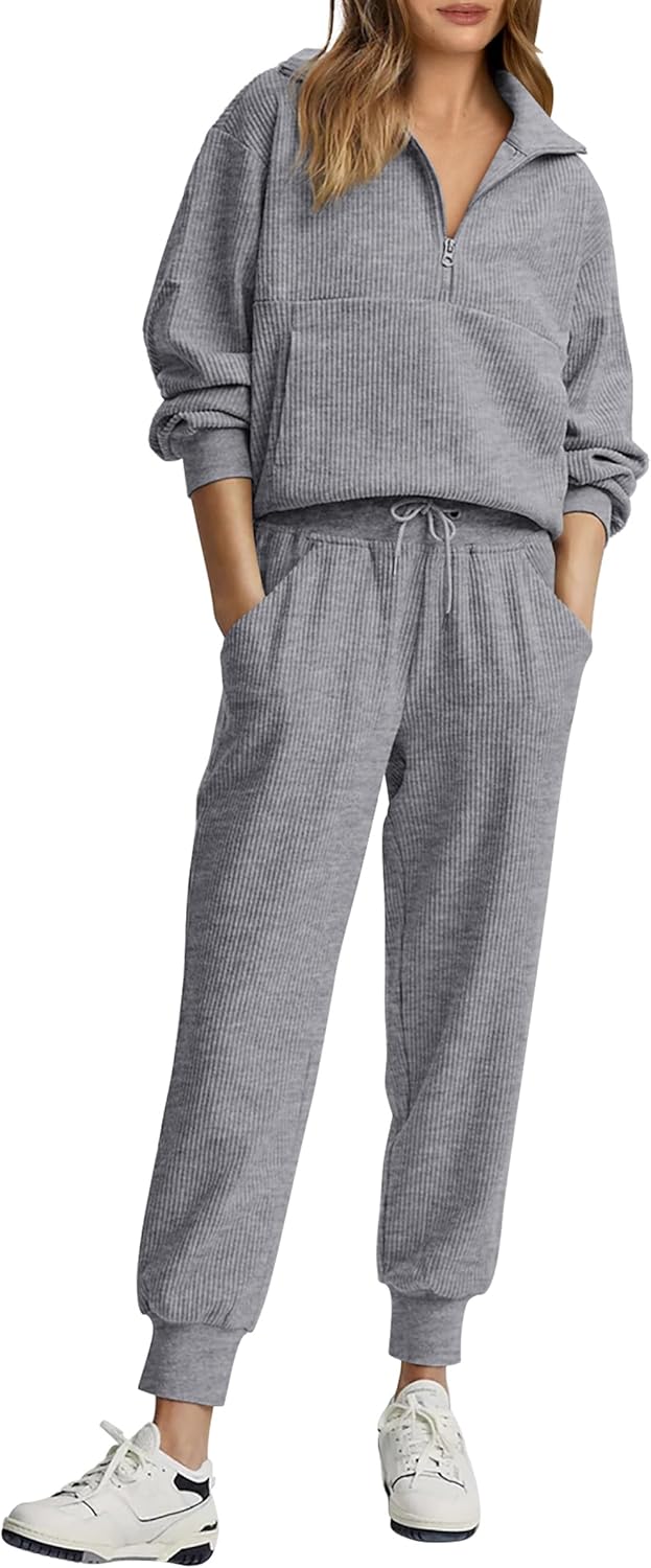 NEU 🔥 Damen Baumwolle Zweiteiler Oversized Kapuzenpullover Weite Beine Jogginghose Lässiges Set