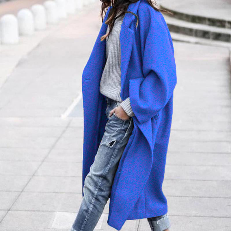 🔥Only 36 left in stock-Oversized Retro Casual Solid Color Windbreaker Warm Coat